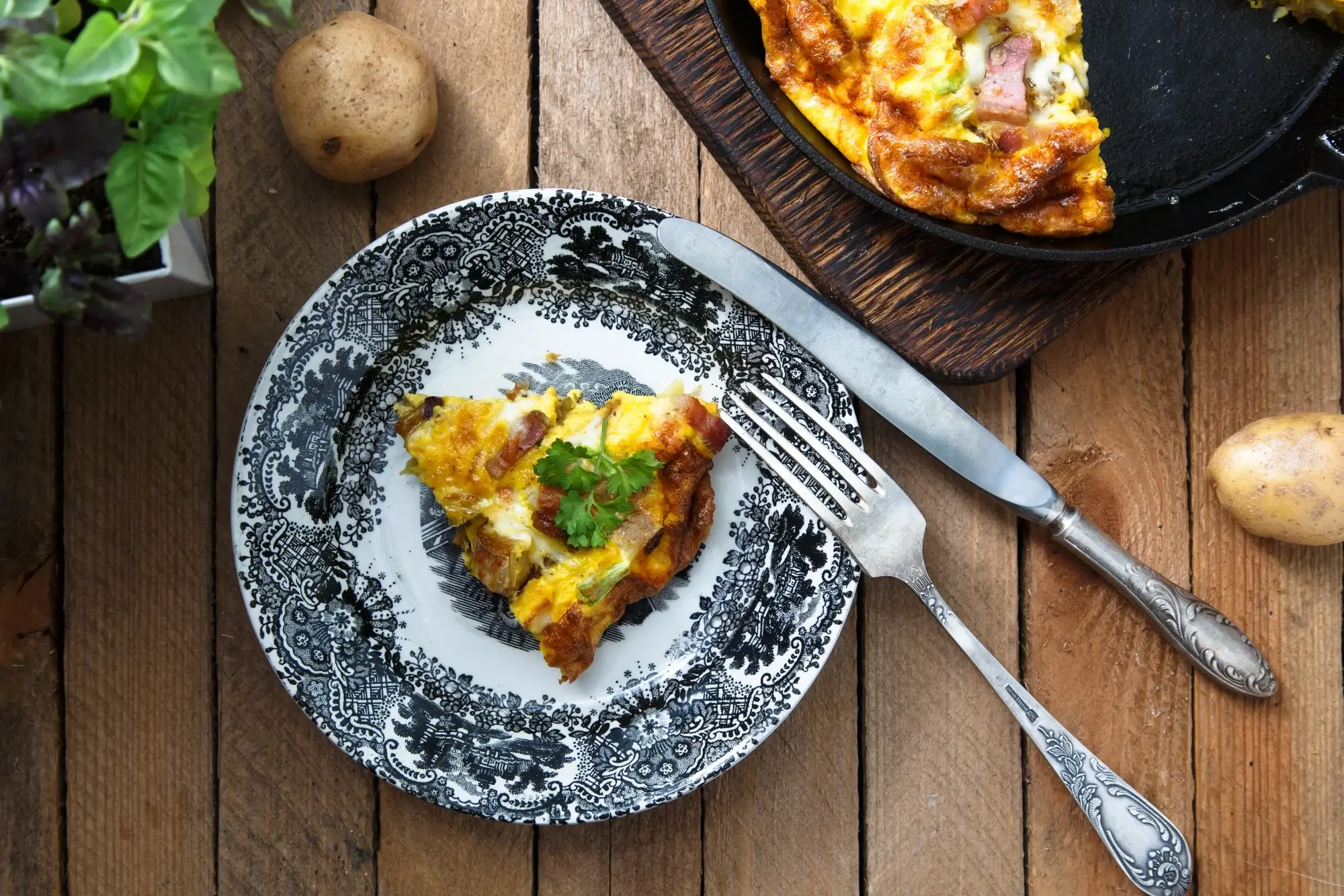 A freshly cooked omelet in air fryer shown in a small round dish