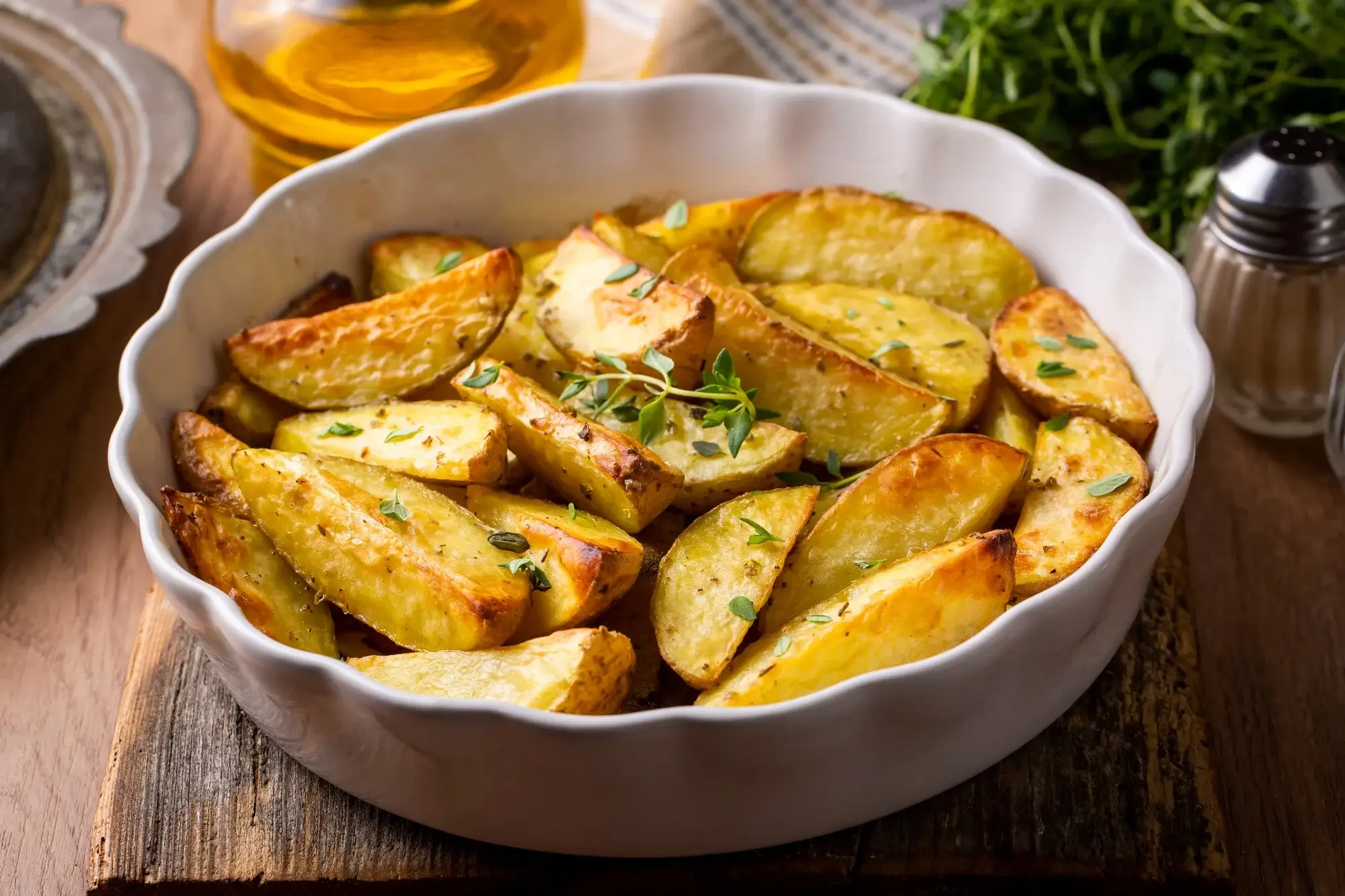 Baked potatoes in air fryer crispy and fluffy