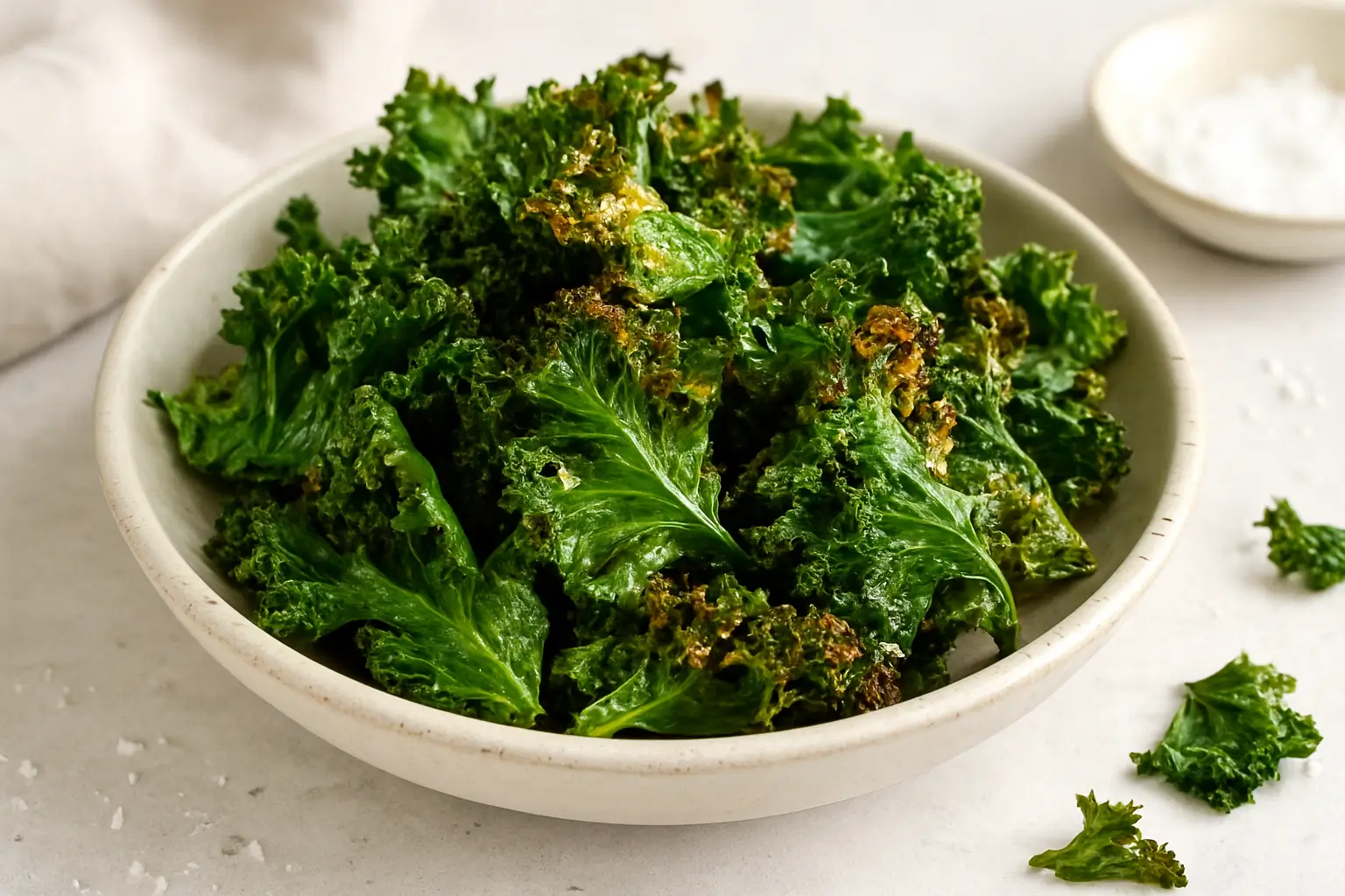 Kale in air fryer crispy and golden
